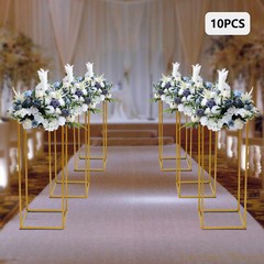 23.6in 10Pcs Tall Gold Metal Flower Stand for Wedding Table Centerpieces Decor