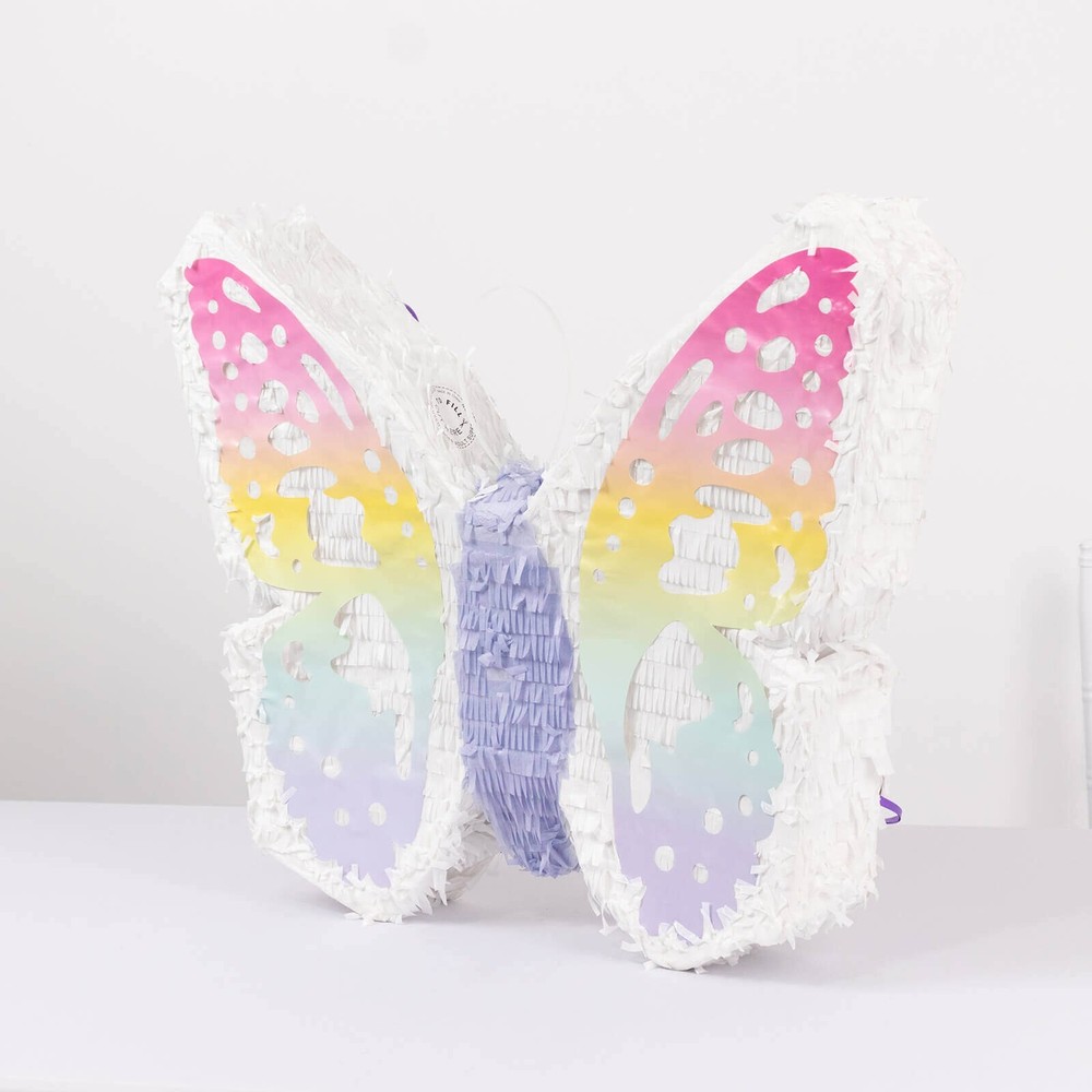 23″ x 19″ Assorted Paper Butterfly Pinata with Pastel Colored Wings