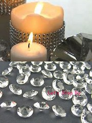 2000 4.5mm Diamond Table Confetti + 4.5″ x 1 yard Rhinestone Mesh Wrap Wedding