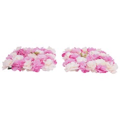 3D Flower Wall Panel-12pcs Artificial Flower Wall Background Silk Rose Wedding