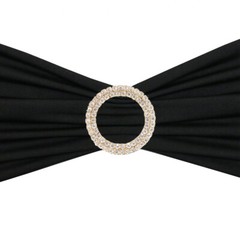 Dazzling and Shining Diamond Rhinestone Rounded Chair Sash Buckles, Pack of 10