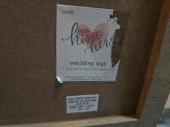 Studio His & Hers Wood Wedding Sign 11.75″x14″x16.38″