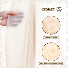 Ceiling Drapes 4 Panels Wedding Arch Draping Fabric 20FT Chiffon Party Decor