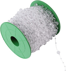 200FT Roll Clear Garland Diamond Strand Acrylic Crystal Bead DIY Wedding Curtain