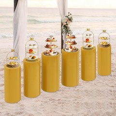 6 Pedestal Stand Party Iron Round Column Riser Wedding Party Display Decoration