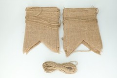 (2) – 15pcs Burlap Banner DIY Party Decor for Birthday Wedding Baby Shower Party