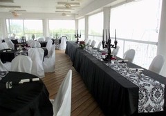12 Black and White 12″ x 108″ Flocking Damask Table Runner 3D Flocked Velvet USA