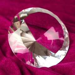 Huge Clear Crystal Diamond Paperweight Unique 6 inch, 150mm