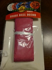 12″ DarkPink / Rose Tissue Paper Pom Pom Flower Ball Decoration