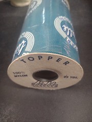 25Yd Vintage Topper Tulle Net Ribbon, Faded Teal Blue Turquoise Netting 6″