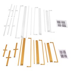 3 Packs Wedding Flower Arch Backdrop Stand Square Balloon Photo Stand Gold/White