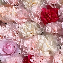 20 Pcs Artificial Silk Flower Wall Panels Wedding Party Venue Decors Wall Panels