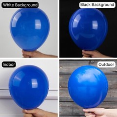 PartyWoo Royal Blue Balloons 101 pcs 12 Inch Matte Dark Blue Latex Helium Bal…