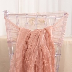 5 Crinkled Sheer Organza CHAIR SASHES Wedding Party Events Decorations Supplies