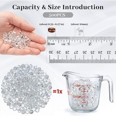 500PCS Diamond Decorations, Mini Clear Fake Diamonds Vase Fillers | Acrylic