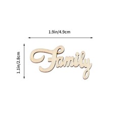 15Pcs Eco Friendly Wood Piece Prop Family Wedding Party Decor in Khaki