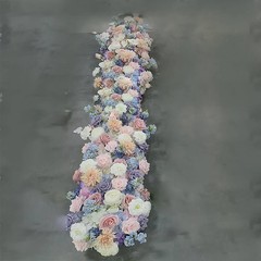 Satikf Artificial Rose Table Runner Flower Row Wedding Backdrop Arch Decor 🌹