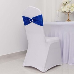 5 ROYAL BLUE Spandex Chiavari Chair Cushion Covers Wedding Reception Party
