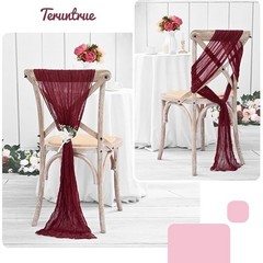 50 Pack Cheesecloth Chair Sashes Rustic Wedding Party Decor Washable Durable New
