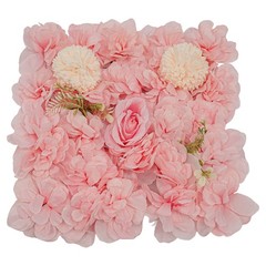 6pcs Artificial Flower Walls Pink Dahlia Rose Panels for Wedding Décor 15*15in