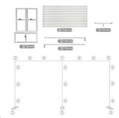 Wedding Party Backdrop Stand Pipe Kit 6x3m carbon steel Pole Curtain Frame