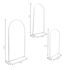 3 Pcs Metal Stand Wedding Arch Backdrop Stand For Ceremony Party Yard Home Decor