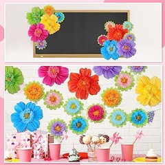 Pcs Large Colorful Tissue Paper Flowers 20″ Giant Fiesta 12 Rainbow Color