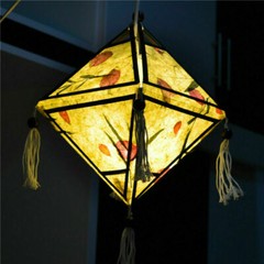 Thailand Handmade Paper Lantern Dried Flower Paper Lampshades Home Hanging Decor