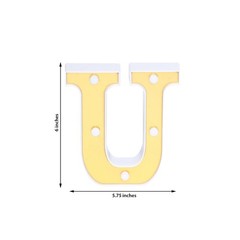 6″ tall GOLD U LED Lighted Marquee Letters Sign Party Wedding Events Decorations