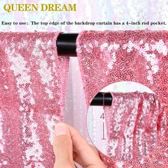 Backdrop Curtain Drapes 4 Pieces 2FTx8FT Blush Pink Wedding Backdrop Bridal