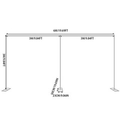 19.7*9.8ft Garden Arch For Wedding Bridal Party Decoration Prom Flower Stand