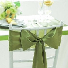 olive green satin chair sashes chair tie bow ribbon wedding birthday party decor