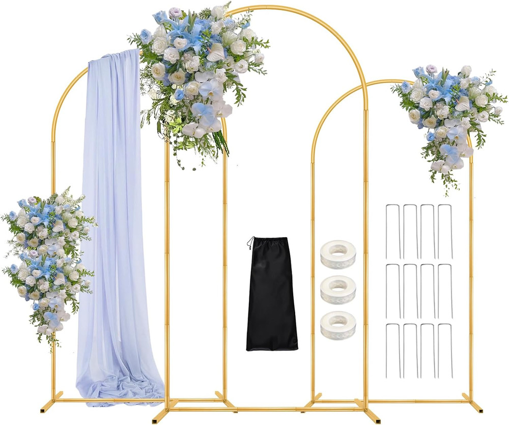 Soporte Arco Boda Fondo 6FT 5FT 4FT 3 Metal Dorado de Ceremonia Fiesta Jardin