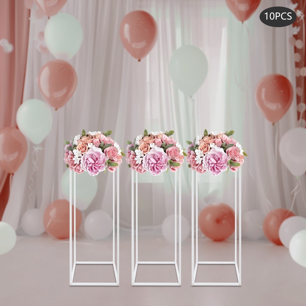 10Pcs Metal Flower Stand Wedding Flower Stand Rectangular Flower Display Stand