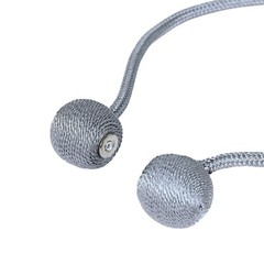 2 SILVER Magnetic CURTAIN TIE BACKS Metal Drapery Holdbacks Party Decorations