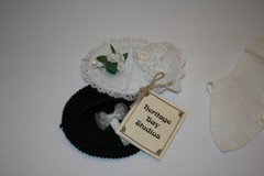 Bride & Groom Wine Champagne Bottle Tux Cover & Coaster Set Wedding Reception