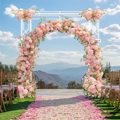 Extra LargeWhite Wedding Archway Stand Celebration Ceremony Backdrop Square Arch