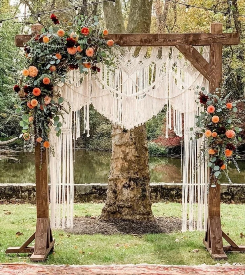 Macrame Wedding Decoration, Macrame Wedding Curtain for Outdoor or Indoor