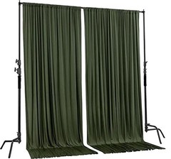 10 feet x 8 feet IFR Polyester Backdrop Drapes 10 ft x 8 ft Olive Green
