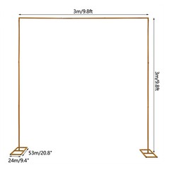 Wedding Arch Stand with Bases 9.8*9.8 Feet Square Garden Arch for Decoration