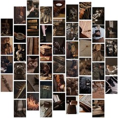 54PCS Dark Academia Wall Collage Kit – Vintage Aesthetic Posters for Room