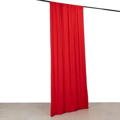 5 ft x 10 ft RED 4-Way Stretch Spandex Divider Backdrop Curtain Party Wedding
