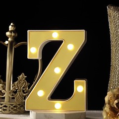 6″ tall GOLD Z LED Lighted Marquee Letters Sign Party Wedding Events Decorations