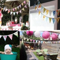 10M/33Ft Multicolor Bunting Banner Wedding for Birthday Baby Shower Party Decor