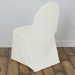 6 Ivory Polyester BANQUET CHAIR COVERS Wedding Ceremony Party Decorations