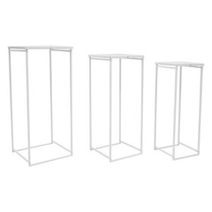 Set of 3 Metal Plant Pot Stand Indoor Outdoor Flower Planter Display Holder Rack