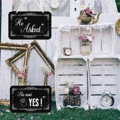 3 Pieces She Said Yes Sign Photo Prop Engagement Engaged Signs