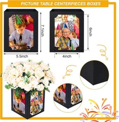 12 Pcs Picture Centerpieces for Table – 6 Inch Photo Display Frame & Black