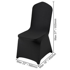 30pcs Set Stretch Spandex Folding Black Chair Covers for Wedding Party Restauran
