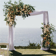 2M Metal Garden Arch Tubular Arbour Trellis Roses Climbing Plant Support Archway